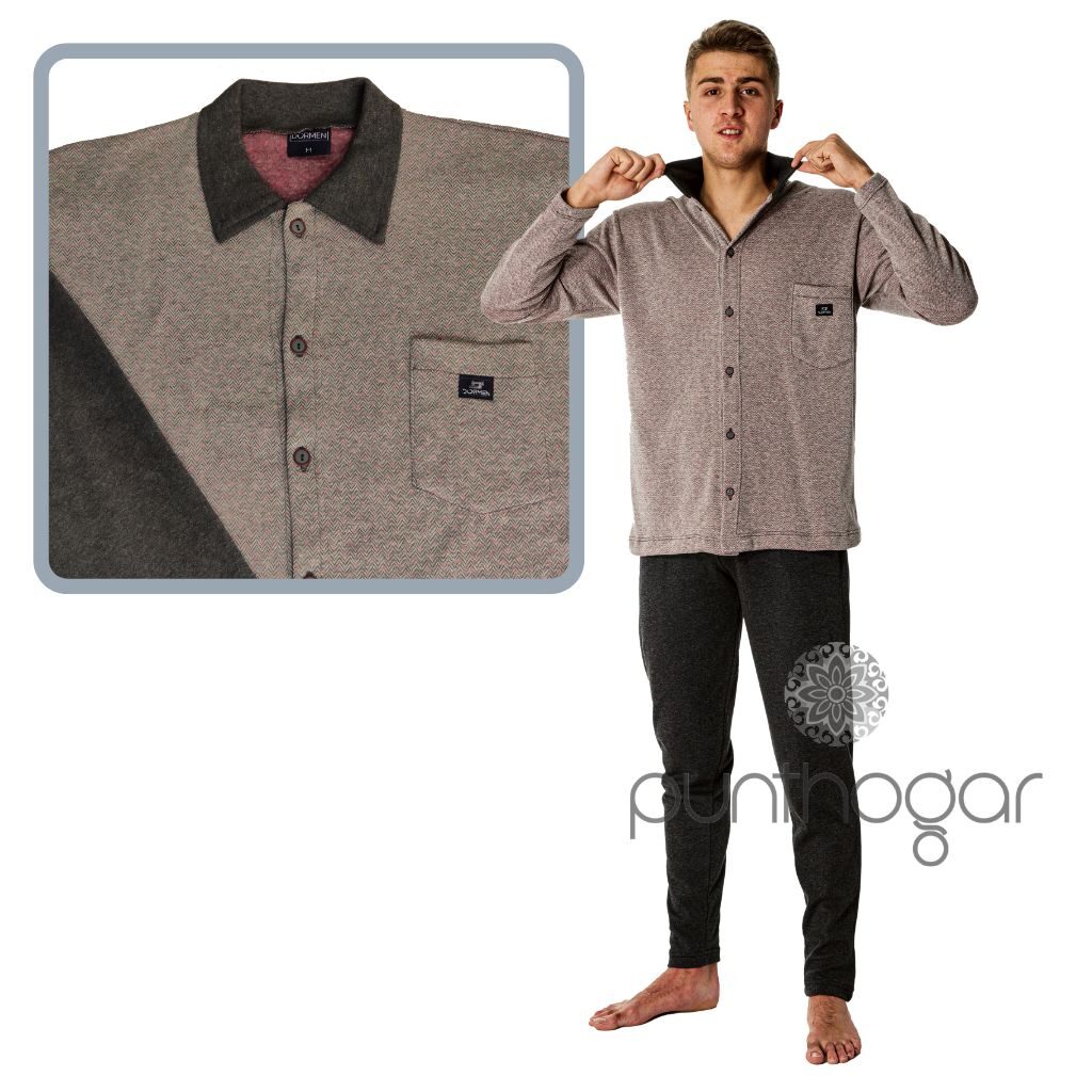 Pijama hombre invierno abierto 40030