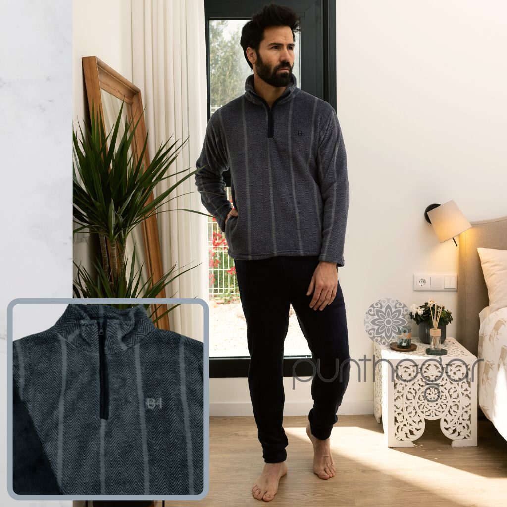 Pijama hombre invierno de coralina OSVALDO