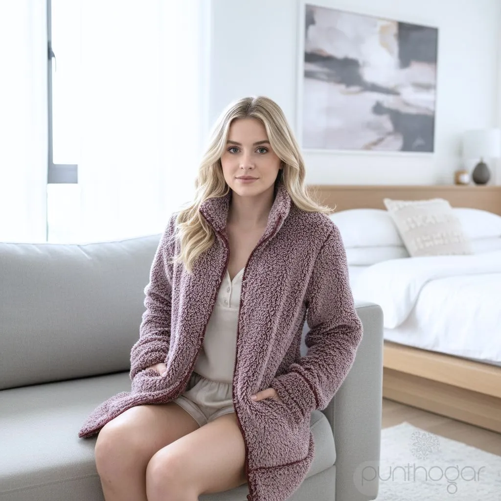 Modelo con bata mujer invierno VIOLETA 42161. Confort para invierno.