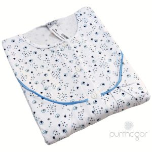 Camisón mujer clásico 1124 - Corazón azul