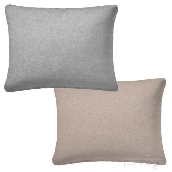 Cojín FERRARA de Tejidos JVR en gris y beis, calidad Jacquard.
