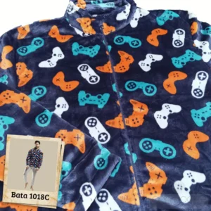 Bata de casa hombre LIN 1018C invierno en coralina estampada gamer