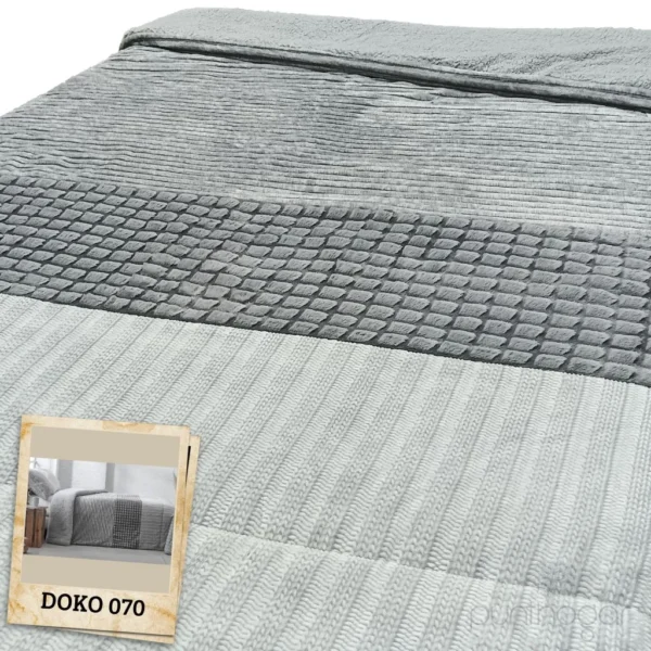 Detalle tejido edredón borreguito Manterol Doko 070: terciopelo con relieve e interior sherpa extra suave