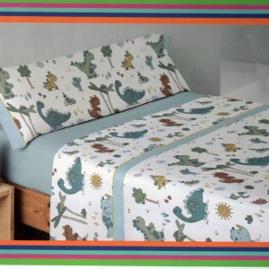 Juego de sábanas Algodón DINOSAURIOS marca Bed&Dreams