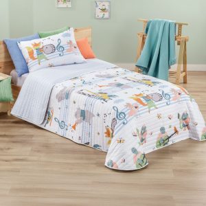 Colcha infantil de verano 2 caras ORQUESTA 608 marca Manterol