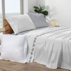 Juego de sábanas Manterol 50/50 INDIGO 418 MARIPOSAS