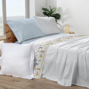 Juego de sábanas infantiles Manterol ORQUESTA animales músicos 608