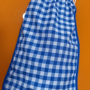 Bolsa de pan en tela CUADROS VICHY - Azul